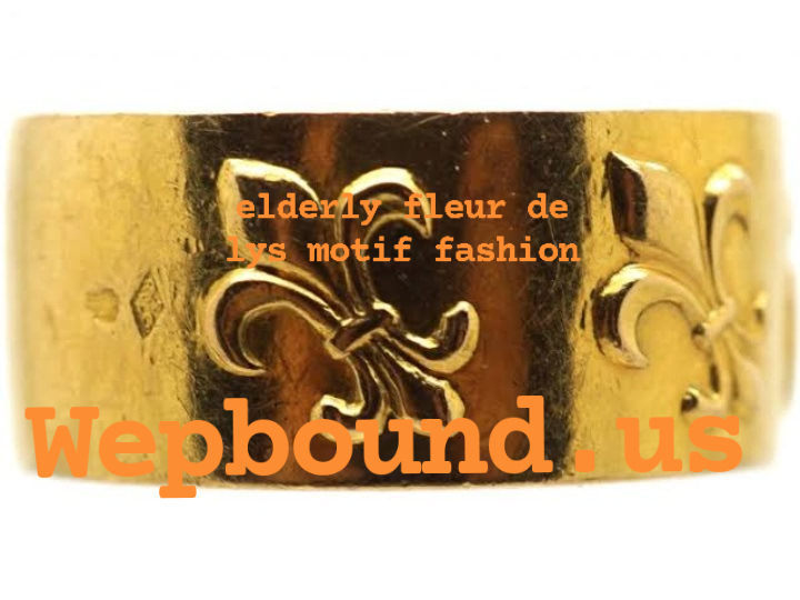 elderly fleur de lys motif fashion