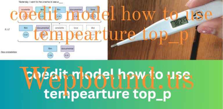 coedit model how to use tempearture top_p