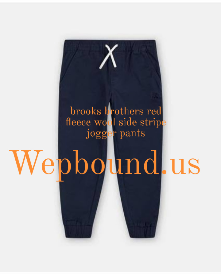 brooks brothers red fleece wool side stripe jogger pants